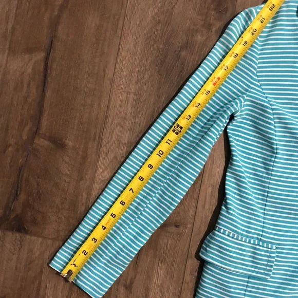 TALBOTS Cotton Blend Striped Blazer Jacket - Picture 11 of 11